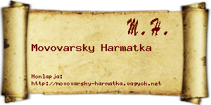 Movovarsky Harmatka névjegykártya